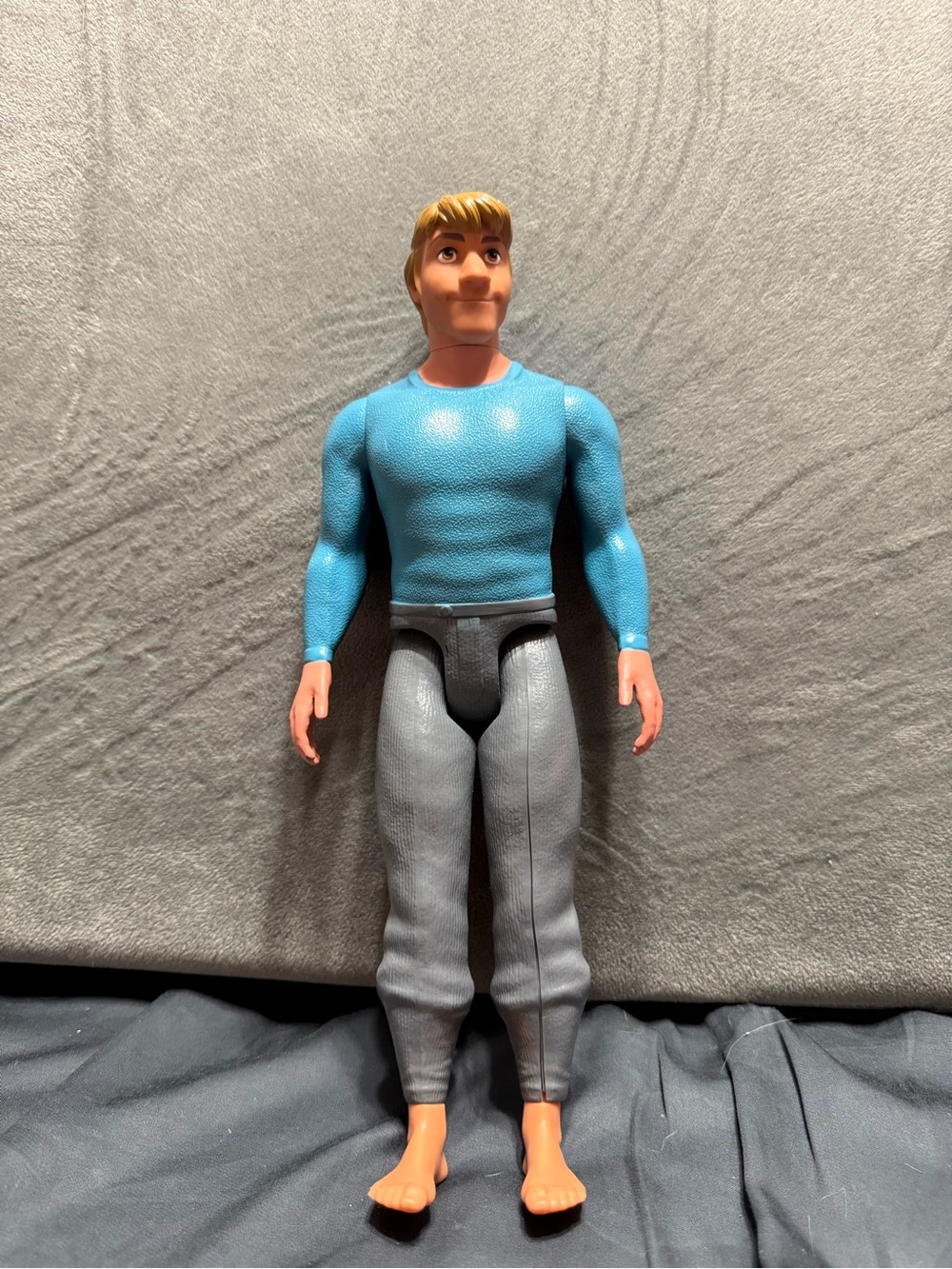 Disney Frozen Kristoff 12” Action Figure Doll Blue Shirt Gray Pants